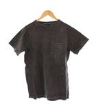 グッドオン GOOD ON Tシャツ 半袖 クルーネック USED加工 ワンカラー M ダークグレー /BB