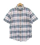 ブルックスブラザーズ BROOKS BROTHERS ボタンダウンシャツ カジュアルシャツ 半袖 チェック M ピンク 青 ブルー 100134395 /HN