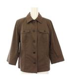 バーバリー ロンドン BURBERRY LONDON シャツジャケット 七分袖 44 ブラウン FCB29-420-55 /TK