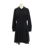 ミスクロエ miss chloe ウール シャツワンピース ヒザ下 長袖 40 ネイビー 紺 21337 /☆G