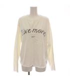 アメリカーナ AMERICANA ビッグロングスリーブ Tシャツ カットソー ロンT 長袖 白 ホワイト /YM