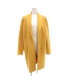 ザラ ZARA ノーカラーコート S ミドル ハーフ丈 マスタード /AE