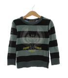 ヒステリックミニ Hysteric MINI ニット セーター カットソー 長袖 ボーダー プリント 100cm 黒 ブラック ブルーグリーン 1943596 /YM