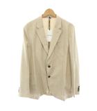 サルヴァトーレフェラガモ Salvatore Ferragamo テーラードジャケット シングル 絹 シルク混 麻 リネン混 タグ付き 54-7R ベージュ 143133 /YT