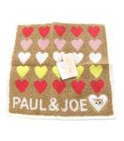 ポール&ジョー PAUL&JOE ハンカチ ハンドタオル 総柄 茶色 ブラウン /SR