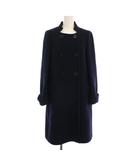 ユナイテッドアローズ UNITED ARROWS ロングコート ウール 38 紺 ネイビー ダブルブレスト 1525-268-0070 /YM