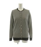 ミューズ ドゥーズィエム クラス MUSE de Deuxieme Classe アンサンブルニット カーディガン 長袖 ボーダー柄 ウール 黒 ブラック 白 ホワイト 15080500412030 /AN59