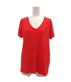 ラルフローレン RALPH LAUREN Tシャツ Vネック ポニー刺繍 半袖 L 赤 レッド /YJ