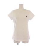 ラルフローレン RALPH LAUREN Tシャツ カットソー 半袖 クルーネック ロゴ刺繍 L 白 /BM