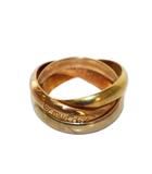 カルティエ Cartier トリニティリング 指輪 K18 8号 イエローゴールド ピンクゴールド /KH ■OH