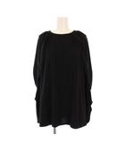 アドーア ADORE ライトジャージーカットソー ケープモチーフ ノースリーブ クルーネック ストレッチ 無地 38 黒 ブラック 5310160523 /BB