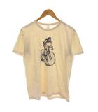 ウエアハウス WAREHOUSE Tシャツ カットソー セコハン プリント 半袖 M アイボリー /YM