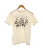 フリーホイーラーズ FREEWHEELERS パワーウェア POWER WEAR Tシャツ カットソー TOUGH GUY CONTEST プリント 半袖 M ホワイト /YM