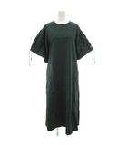 チャンピオン CHAMPION ロングTシャツワンピース ロング 半袖 F クルーネック 緑 グリーン ドローストリングスリーブ /GV