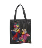 フェイラー FEILER ミニハンドバッグ トート クマ柄 ベア ビニール ロゴ 黒 ブラック /GV