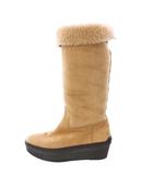 トッズ TOD'S ムートンブーツ ロング 厚底 スエード ベージュ /BB