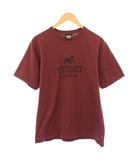 ステューシー STUSSY Tシャツ 半袖 クルーネック ロゴ プリント M 赤 レッド /BB