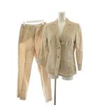 マックスマーラ MAX MARA スーツ セットアップ 上下 テーラードジャケット シングル パンツ スラックス 麻 リネン 36 ベージュ 104108826 113110826 /AN48