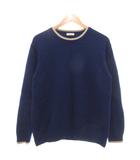 B&Y ユナイテッドアローズ BEAUTY&YOUTH ビューティー&ユース ニット セーター クルーネック 長袖 M 青 ブルー 白 ホワイト /NU