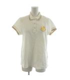モンクレール MONCLER MONCLER MAGLIA POLO MANICA CORTA ポロシャツ 半袖 ロゴ ワッペン M 白 ホワイト ゴールド色 E10938351300 /AN37