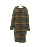 ユナイテッドアローズ UNITED ARROWS パイルメルトンダッフルコート トグルボタン S チェック柄  /YJ