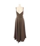 スナイデル SNIDEL サーキュラージャンスカ フレアワンピース マキシ ロング キャミソール ベルト 1 グレージュ SWFO224072 /BB