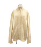 セオリー Theory ジップアップニットジャケット ハイネック ダブルジップ ウール 38 ベージュ /YJ