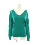 ジョンスメドレー JOHN SMEDLEY ニット セーター Vネック 長袖 ウール M 緑 グリーン /YT