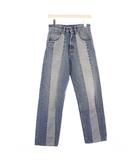 エムエムシックス メゾンマルジェラ MM6 Maison Margiela デニムパンツ ジーンズ ジップアップ バイカラー 切替 W24 青 ブルー /BB