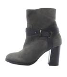 バーニーズニューヨーク BARNEYS NEW YORK ショートブーツスエード 36 グレー /SR