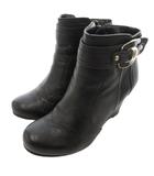 ダイアナ DIANA ブーツ ブーティ 22cm 黒 ブラック サイドジップ /IU