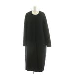 ミューズ ドゥーズィエム クラス MUSE de Deuxieme Classe ノーカラーコート ロング丈 ウール アウター 36 黒 ブラック 17-020-500-4020-3-0 /AN35