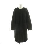 ユナイテッドアローズ UNITED ARROWS ボアノーカラーコート ロング丈 アウター 36 黒 ブラック 1525-199-3846 /AN53