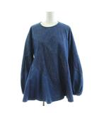 ルルロジェッタ ルールロジェット leur logette カットソー 長袖 デニム地 リボン 1 インディゴ 03433 /AN30