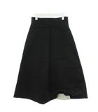 ルルロジェッタ ルールロジェット leur logette フレアスカート ミモレ ロング ロゴ 刺繍 1 黒 ブラック 04312 /AN29