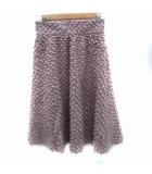 ルルロジェッタ ルールロジェット leur logette フレアスカート ミモレ丈 ラメ モヘヤ混 1 紫 パープル /SM12
