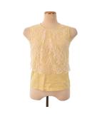 ルルロジェッタ ルールロジェット leur logette ノースリーブ カットソー レース 1 黄 イエロー ■FF