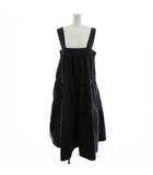 ルルロジェッタ ルールロジェット leur logette ワンピース ミモレ ロング フレア リボン 1 黒 ブラック 06433 /AN27