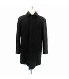 ジュンメン JUN MEN ステンカラーコート ロング丈 ウール L 黒 ブラック /HO5
