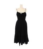 グレースコンチネンタル GRACE CONTINENTAL フレアワンピース ひざ丈 キャミソール ワンカラー 36 黒 ブラック /BB