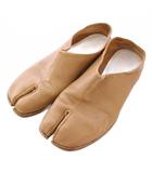 メゾンマルジェラ 22 Maison Margiela 22 TABI BABOUCHE タビバブーシュ 足袋 スリッポン フラットシューズ レザー ワンカラー 37 茶 ブラウン 2400014559309 /BB