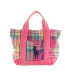 ポロ ラルフローレン POLO RALPH LAUREN ハンドバッグ トートバッグ チェック柄 ピンク マルチカラー /MI