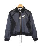 ナイキ NIKE AIR SHEEN JKT シアージャケット ステンカラー アウター ジップアップ ショート丈 シースルー ロゴチャーム プリント M 黒 ブラック CU5545-010 /BB