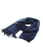 トゥモローランド TOMORROWLAND マフラー フリンジ 紺 ネイビー /AN25