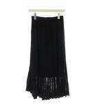 ミューズ ドゥーズィエム クラス MUSE de Deuxieme Classe リブニット スカート ロング ニットスカート F 黒 ブラック 22-060-500-4020 /☆G