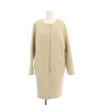 イエナ IENA ラムウールノーカラーコクーンコート ロング 38 ベージュ 17020900530130 /RR