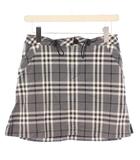 バーバリーゴルフ BURBERRY GOLF 台形スカート ミニ丈 ジップフライ チェック柄 11 グレー /BB