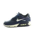 ナイキ NIKE AIR MAX 90 LTR GS スニーカー シューズ US6Y 24.0cm ネイビー 紺 724821-401 /MI