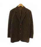 ジョルジオアルマーニ GIORGIO ARMANI テーラードジャケット 背抜き シングル 3B コーデュロイ 茶 /BM
