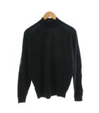 ジョンスメドレー JOHN SMEDLEY ニット セーター 長袖 ハイネック ウール L 黒 ブラック /AN24